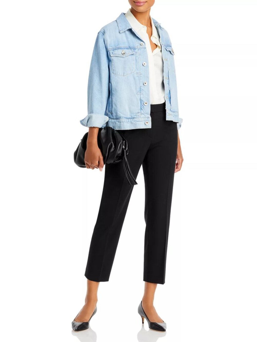 Theory Treeca Pant in Good Wool Black Size 8 NWT